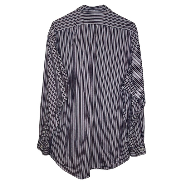 Ralph Lauren Blake Men's L Red White Blue Striped Long Sleeve Button Down Shirt - Picture 3 of 7